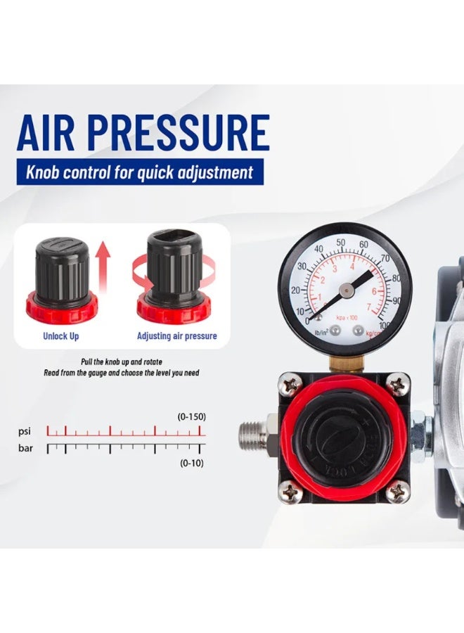 Fengda Premium Starter Kit Airbrush Professional Mini Compressor Kit FD18-2K, Air Brush FE-130 0.3mm Adjustable Dual-Action & Accessories for Spray Painting Canvas & Model Art, Body Tattoo, Graphic, Makeup - Image 3