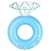 HeySplash Pool Floats Inflatable Diamond Ring Pool Float Large Engagement Ring Floatie for Bachelorette Party Swim Tube River Lake Wedding Bride Stagette Decor Fun Toy Raft for Adults Blue - Image 2