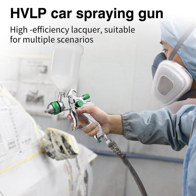 Bentohkle Hvlp Spray Gun Kit With 1.4/1.7/2.0/2.5Mm Nozzles  Car Paint Spray Gun  Wall Repair  Furniture Refinishing Spray Gun Paint Sprayer Gun With Plastic Cup  Professional Versatile Spray Gun - Image 2