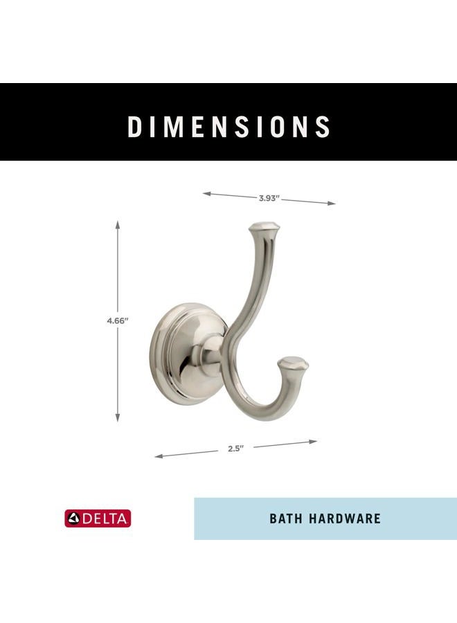 Delta Faucet 79735-SS Cassidy Double Robe Hook, Brilliance Stainless Steel - Image 5