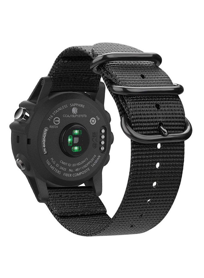 Voberry Replacement Strap For Garmin Fenix 5X Plus Black - Image 3