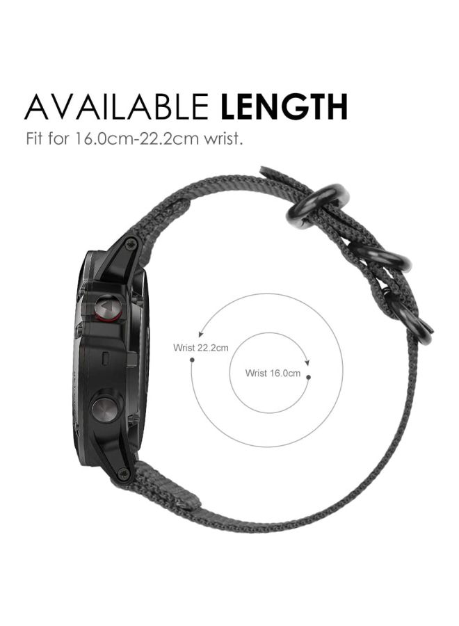 Voberry Replacement Strap For Garmin Fenix 5X Plus Black - Image 4