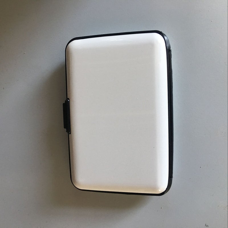 Aluminum Alloy Card Holder Colorful Box Anti-Magnetic White 
