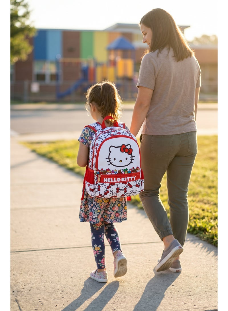 Disney Sanrio Hello Kitty Toddler Backpack 14" – Official Hello Kitty Preschool School Backpack, Lightweight Kids Travel Daypack with Front Pocket & Side Mesh Pockets - Image 2