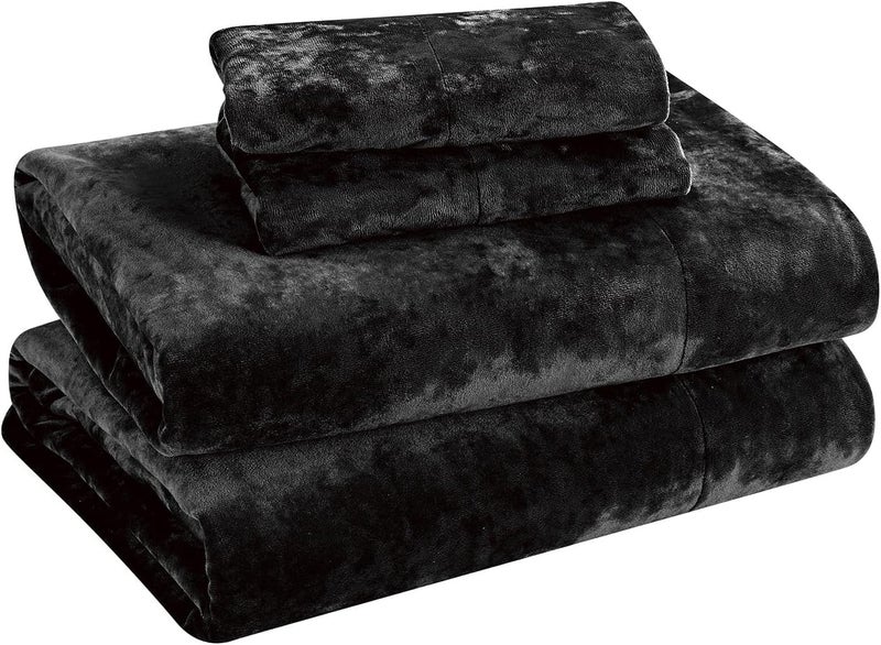 Bezzilish Home BEZZLISH Home Flannel Warm bedsheets for Winter Double Flat Size 90 x 100 Inches with 2 Pillow Cover Size Velvet Bedsheets Pack of 1 ish19 - Image 3