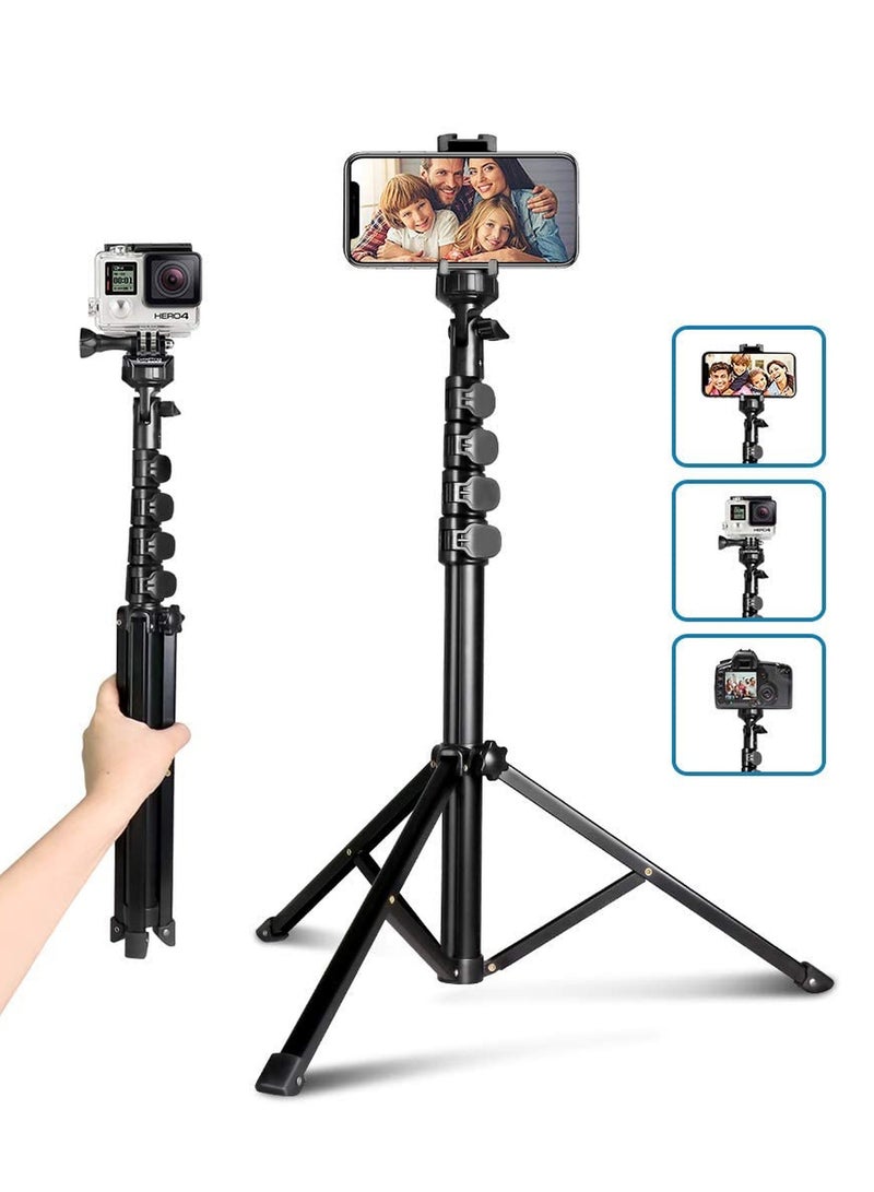 Camera & Mobile Phone Tripod Stand with Bluetooth Remote Control and Universal Tripod Head Mount, Perfect for Selfies/Video Recording/Vlogging/Live Streaming - Image 1