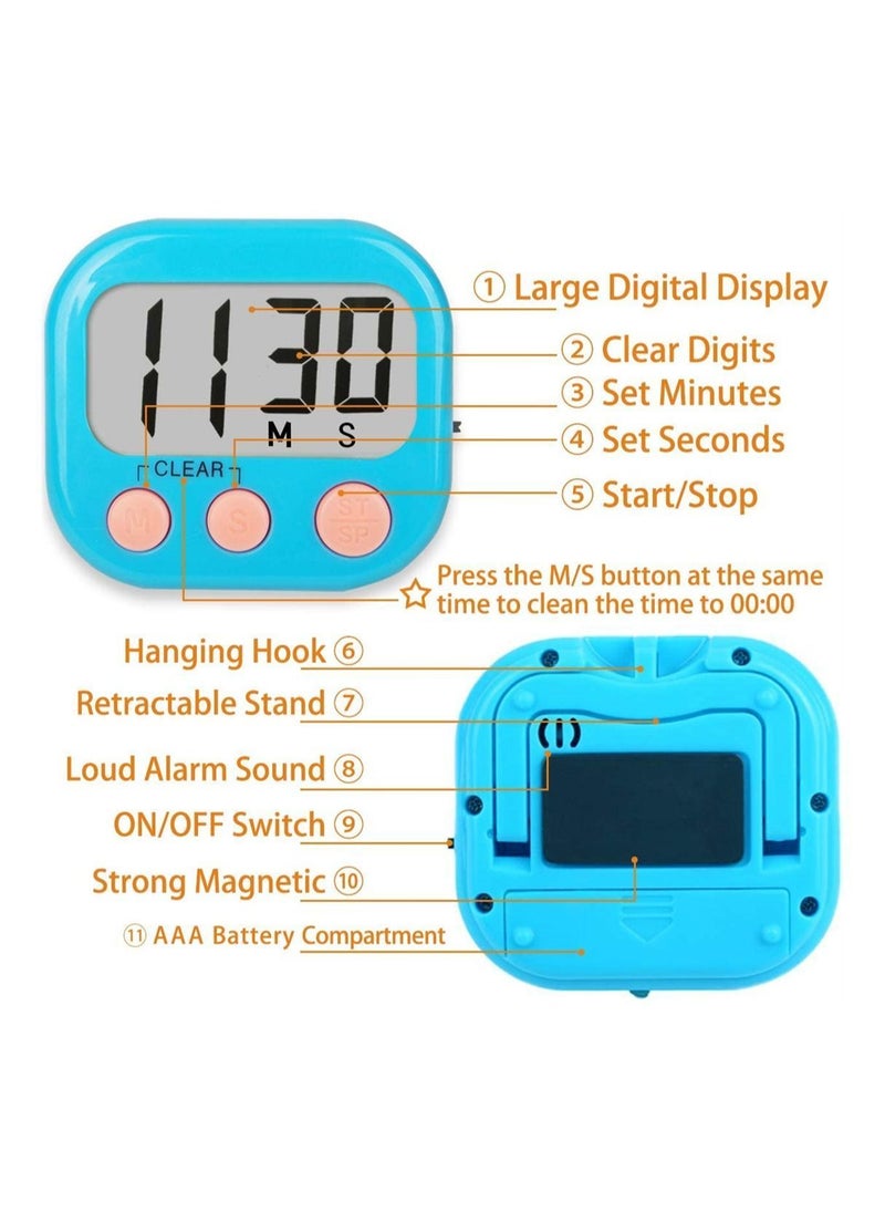 NIBEMINENT - Digital Timer, SYOSI Classroom Timers for Teachers Kids Large Magnetic Timer 2 Pack - Image 1