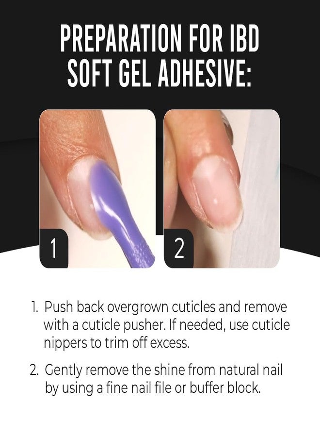 IBD Soft Gel Nail Adhesive - Clear Gel Nail Glue for Fake Nails, Tips, & Acrylic Extensions, Durable, Easy Soak-Off Bond, 0.5 fl oz - Image 5