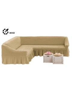 EVORY HOME Sofa Cover L  Shape Super Stretchable Anti-Wrinkle Slip Flexible Resistant 5.5 Meter 