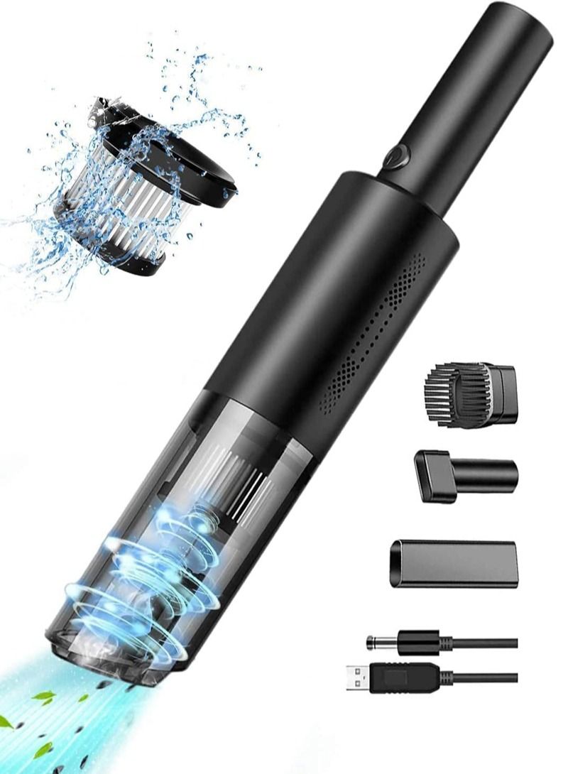 AGD Handheld Mini Vacuum Cleaner Car Cleaning Charging With Cigarette Lighter 120 Black - Image 5