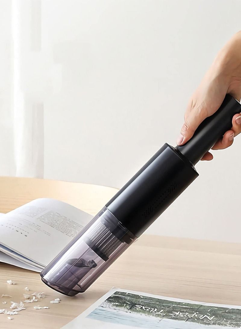 AGD Handheld Mini Vacuum Cleaner Car Cleaning Charging With Cigarette Lighter 120 Black - Image 2