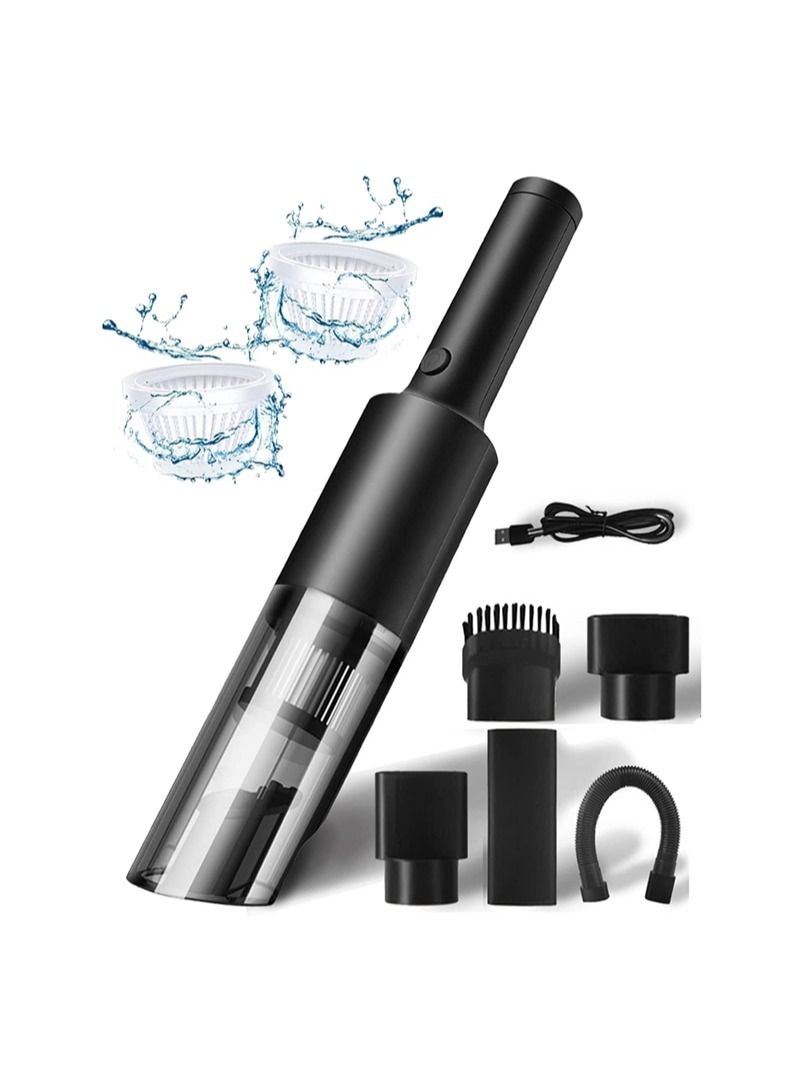 AGD Handheld Mini Vacuum Cleaner Car Cleaning Charging With Cigarette Lighter 120 Black - Image 1