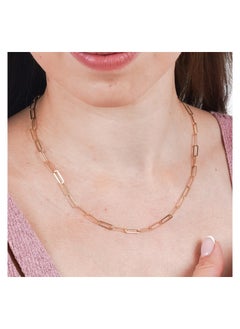 Real Gold Paper Clip M Necklace