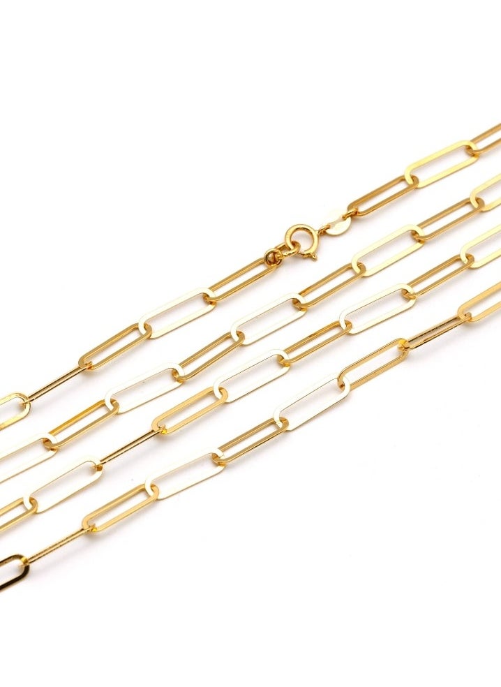 Gold Zone - Real Gold Paper Clip M Necklace - Image 1