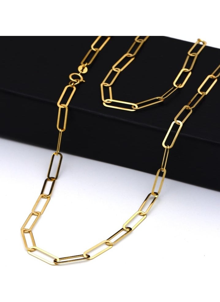 Gold Zone - Real Gold Paper Clip M Necklace - Image 1