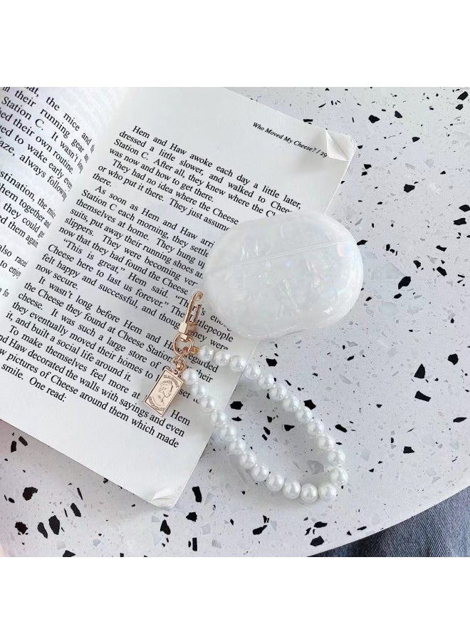 Generic - Applicable For HuaweiFreebuds Pro Earphone Case Creative Shell Pattern Soft Case 3/4/6i Wireless Bluetooth Pendant-Color:Shell Pattern + Shell Pendant-laser White-Model:Freebuds6i (protective Case) - Image 1
