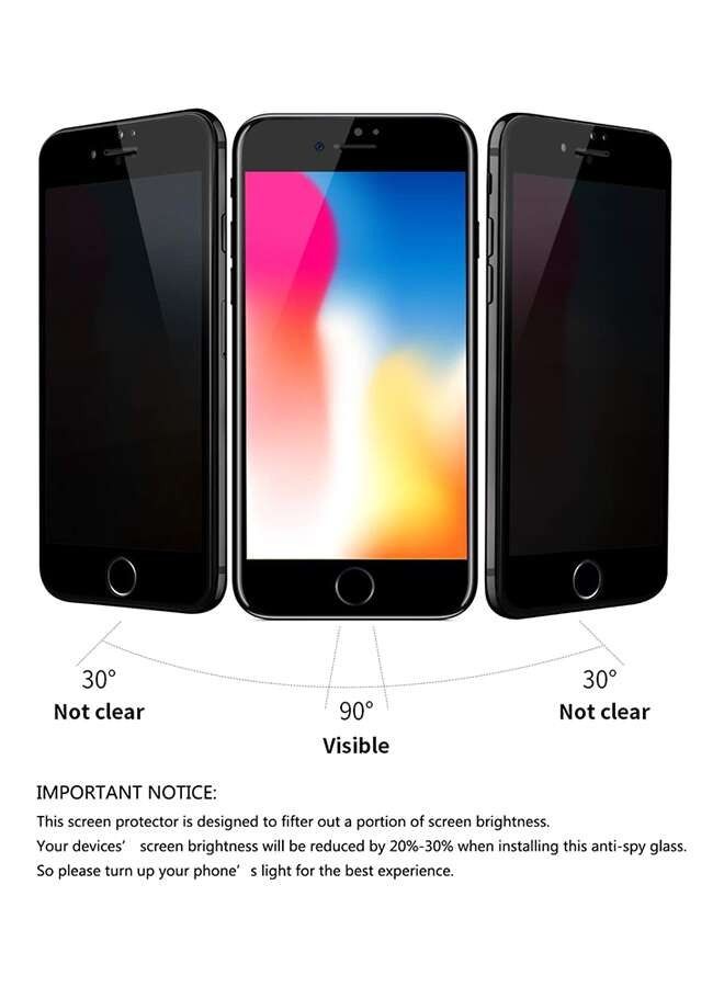 BORTONY Anti-Spy Privacy Tempered Glass Screen Protector For Apple iPhone 7 Plus Black - Image 4