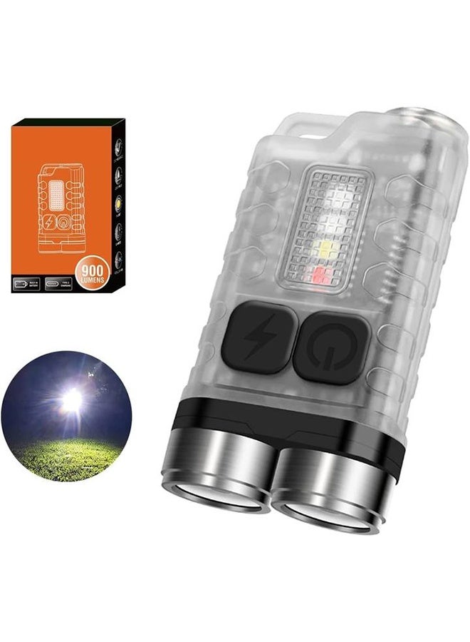 Keychain Flashlight 180 Rotating Portable Flat Pocket Flashlight 1000 Lumens Mini Flashlight for Outdoor Camping Emergency - Image 1