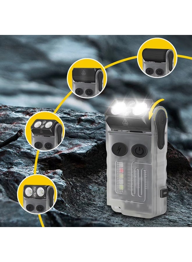 Keychain Flashlight 180 Rotating Portable Flat Pocket Flashlight 1000 Lumens Mini Flashlight for Outdoor Camping Emergency - Image 2