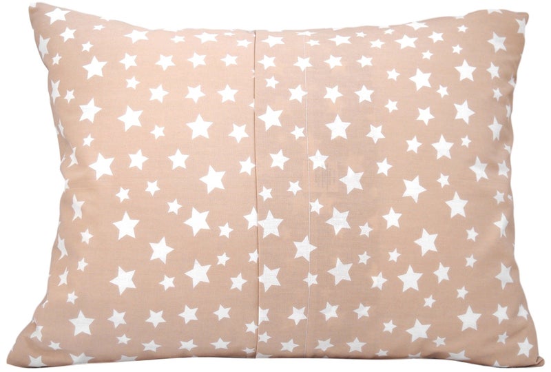Comfy Turtles Toddler Pillow Cases 13 x 18 - Star Pillow Case Cover Travel Size, Cotton Toddler Pillowcase Star, Baby Cover Pillow Case, Star Pillowcase (Beige) - Image 2