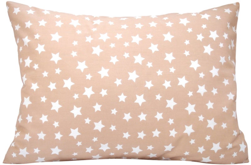 Comfy Turtles Toddler Pillow Cases 13 x 18 - Star Pillow Case Cover Travel Size, Cotton Toddler Pillowcase Star, Baby Cover Pillow Case, Star Pillowcase (Beige) - Image 4