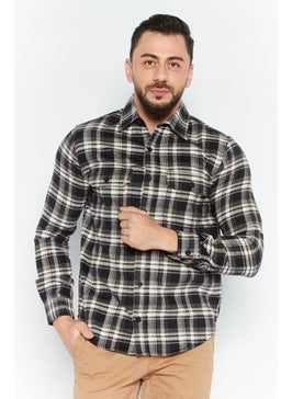 Men Regular Fit Plaid Flannel Long Sleeve Casual Shirt, Charcoal Combo - pzsku/Z35E3508B844A3DA4F823Z/45/_/1737642599/b3b0e00b-5760-4184-9031-b82f6a1f945f