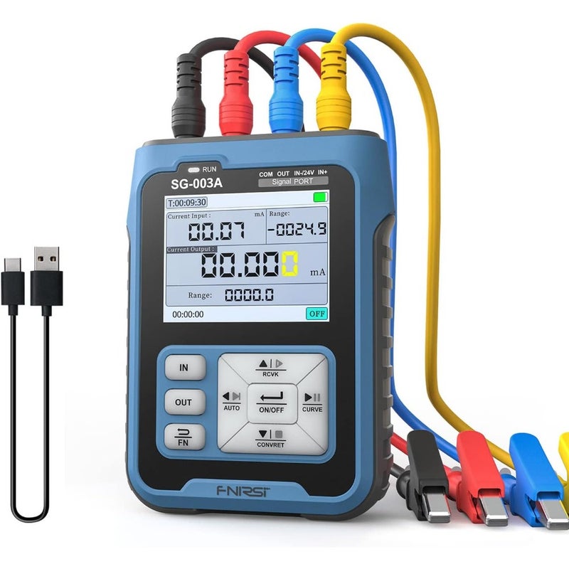 WQjsXPortable Handheld 0-10V 4-20mAh Adjustable Current Voltage Simulator Signals Generator Sources Calibrator Transmitters with 2.4 Inch LCD Display ScreenQaxWS - Image 1