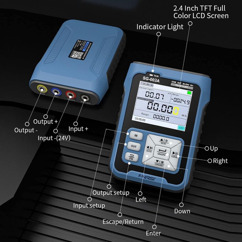 WQjsXPortable Handheld 0-10V 4-20mAh Adjustable Current Voltage Simulator Signals Generator Sources Calibrator Transmitters with 2.4 Inch LCD Display ScreenQaxWS - Image 5