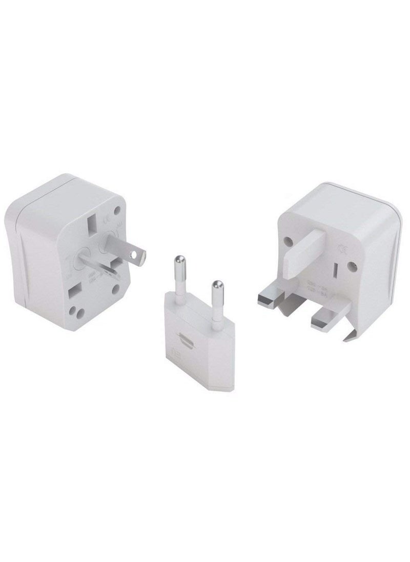 HI PLASST PINS N PLUGS HiPlasst Universal Travel Adapter AllinOne Worldwide Adapter Socket with Carry Case International Wall Charger Plug Converter for US UK EU AU JP CA Compact Design for Travel Bag  - Image 3