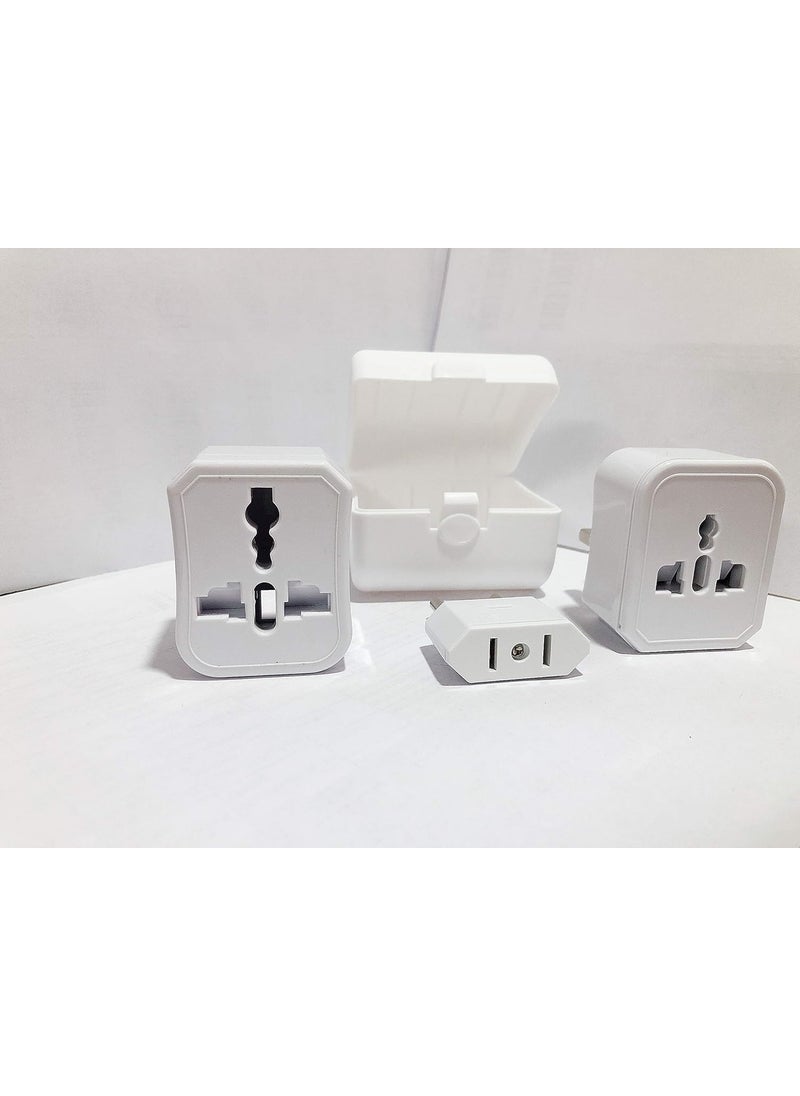 HI PLASST PINS N PLUGS HiPlasst Universal Travel Adapter AllinOne Worldwide Adapter Socket with Carry Case International Wall Charger Plug Converter for US UK EU AU JP CA Compact Design for Travel Bag  - Image 4