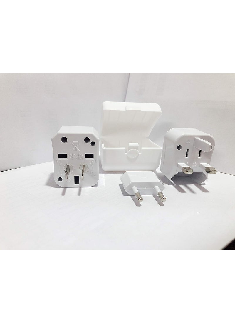 HI PLASST PINS N PLUGS HiPlasst Universal Travel Adapter AllinOne Worldwide Adapter Socket with Carry Case International Wall Charger Plug Converter for US UK EU AU JP CA Compact Design for Travel Bag  - Image 5