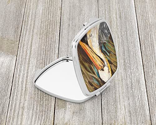 Caroline's Treasures JMK1216SCM Pelican lookin West Compact Mirror Decorative Travel Makeup Mirror for Women Girls Gifts Pocket Makeup Mirror Folding Handheld - Image 2