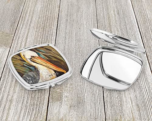 Caroline's Treasures JMK1216SCM Pelican lookin West Compact Mirror Decorative Travel Makeup Mirror for Women Girls Gifts Pocket Makeup Mirror Folding Handheld - Image 3