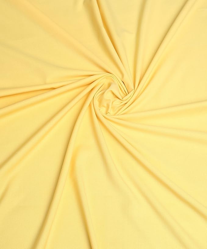 AKESHAVAM Handloom Bhagalpuri Blend of Cotton and Silk Soft Dull Andi Chadar (130 cm x 244 cm, Light Yellow) (Pack of 2) - Image 1