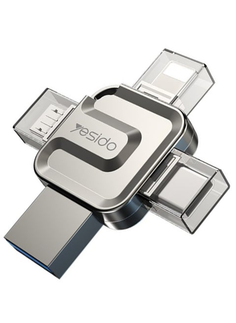 4 in 1 256 USB Flash Drive, Lightning, Mirco USB, Type-C