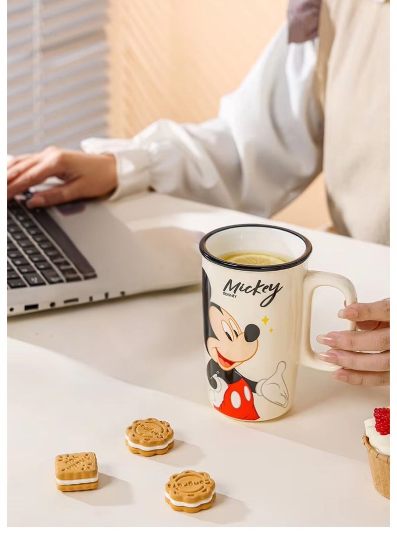 Disney Mickey Mouse Ceramic Mug with Gift Box | 500ml Cute Cartoon Coffee Cup for Kids & Adults | Mickey & Friends Design | Premium Quality Tea/Latte Mug | Perfect Gift - Image 3