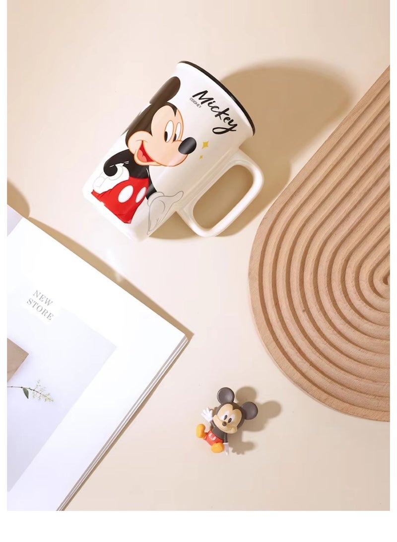 Disney Mickey Mouse Ceramic Mug with Gift Box | 500ml Cute Cartoon Coffee Cup for Kids & Adults | Mickey & Friends Design | Premium Quality Tea/Latte Mug | Perfect Gift - Image 4