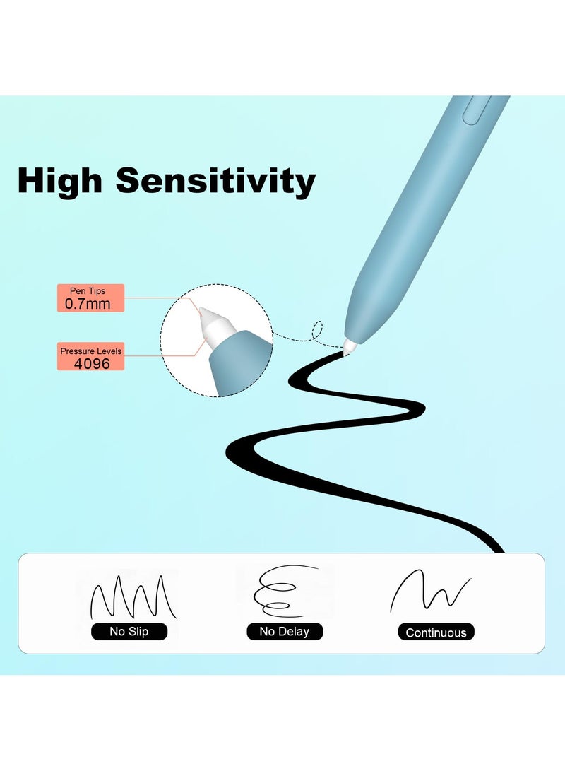SYOSI Stylus Pen for Samsung Galaxy Tab S6 Lite/S7 FE /S7+/S8/S8+, Galaxy Note 20, Note 20 Ultra 5G, with 4096 Pressure Sensitivity (Light Blue) - Image 3