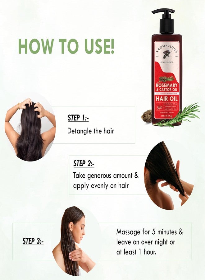 أروماتك زيت أروماتيك بالروزماري والخروع | مزيج معصور على البارد وخالٍ من الهكسان | زيت مغذي لشعر أقوى وعناية بفروة الرأس | 250 مل - Image 2