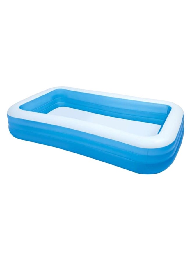 INTEX Inflatable Rectangular Family Kiddie Pool Blue and White 183 x 305 x 56 cm 58484 - Image 2