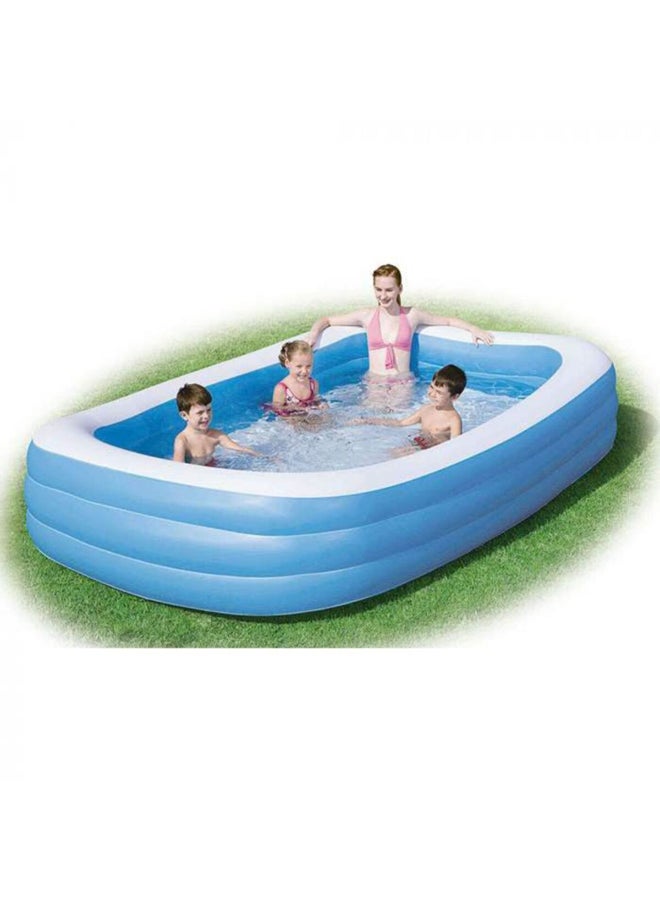 INTEX Inflatable Rectangular Family Kiddie Pool Blue and White 183 x 305 x 56 cm 58484 - Image 3