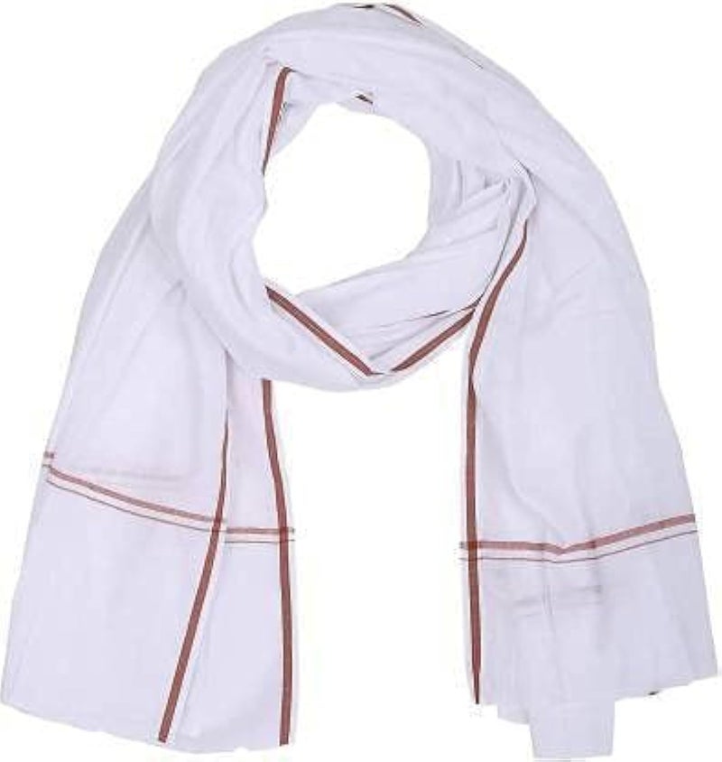 ROLIMOLI 100% Cotton Handloom Super Soft Gamcha White Full Size Traditional Cloth Absorbent Multipurpose Daily Use Fabric (Pack of 5) - Image 5