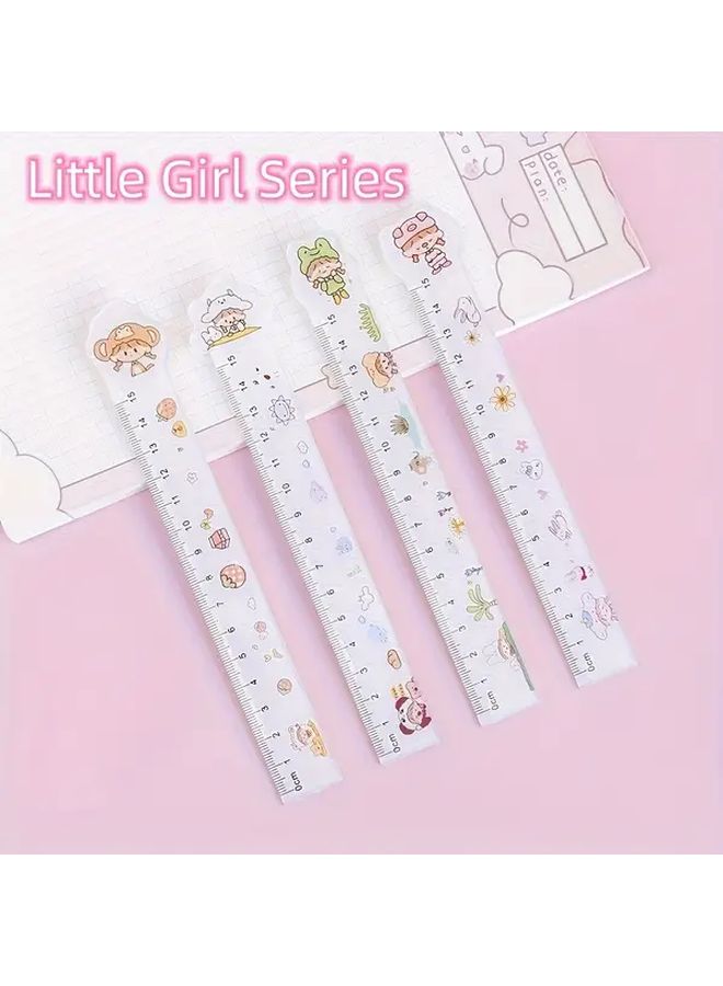 4pcs Astronaut Cartoon Rulers Set 5.91 Inch Plastic Drawing Measuring Tools - Image 2