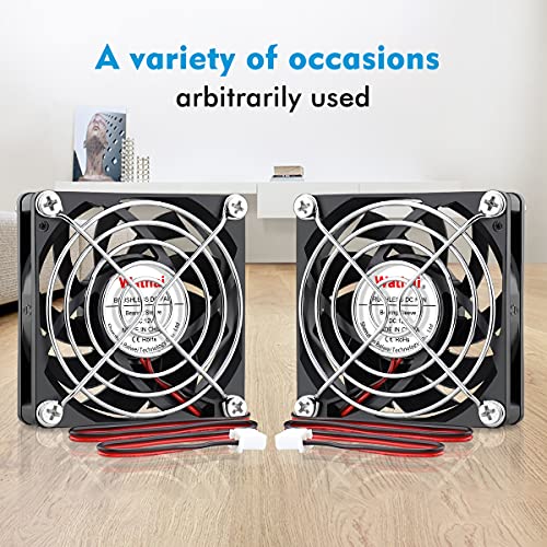 Wathai DC 12V Cooler Case Fan 70mm x 70mm x 15mm 2Pin Brushless Cooling Fan High Performance 2Pack - Image 5