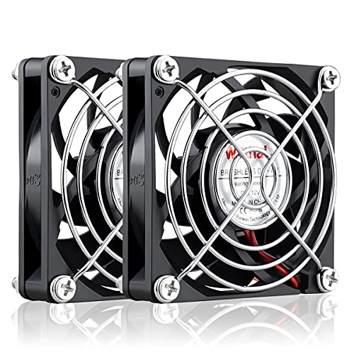 Wathai DC 12V Cooler Case Fan 70mm x 70mm x 15mm 2Pin Brushless Cooling Fan High Performance 2Pack - Image 1
