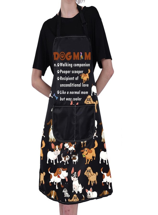 BNQL Dog Mom Apron Dog Mom Gifts Cute Dog Apron With Pockets Dog Lover Waterproof Kitchen Cooking Apron Dog Grooming Aprons (Dog Mom Apron) - Image 5
