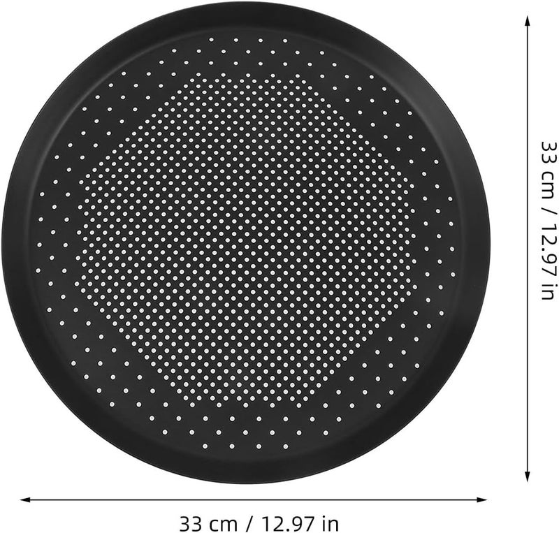 ABOOFAN Aluminium Alloy 12-inch round Pizza Pan with Perforations Nonstick Reusable Baking Dish Oven Tray for Crunchy Texture Pizza Baking - Image 2