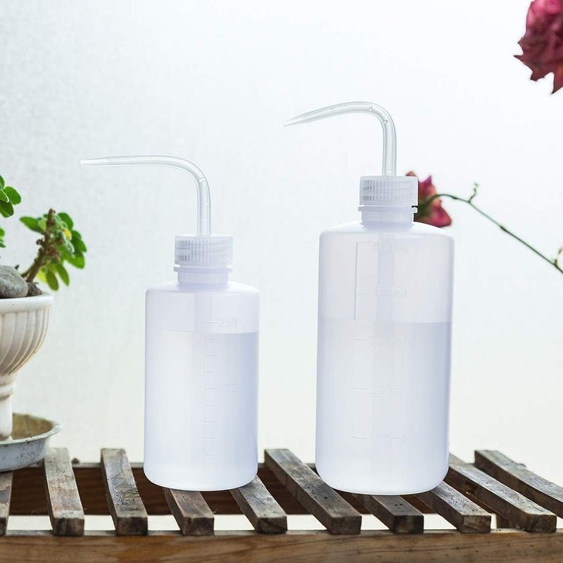 Oubest Squeeze Washing Bottle Succulent Watering Bottle 250ml + 500ml Water Squirt Irrigation Squeeze Sprinkling Can Plastic Wash Plant 2pc - Image 2