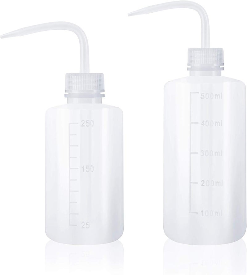 Oubest Squeeze Washing Bottle Succulent Watering Bottle 250ml + 500ml Water Squirt Irrigation Squeeze Sprinkling Can Plastic Wash Plant 2pc - Image 1