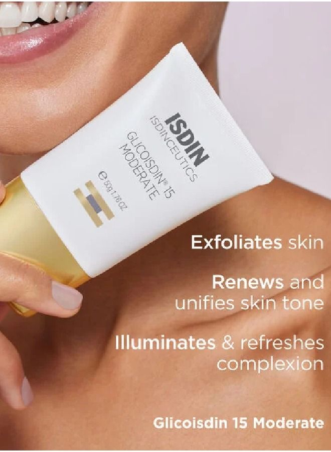 ISDIN ceutics Renew Glico 15 Moderate Facial Night Cream with Peeling Glycolic acid 50gram - Image 4